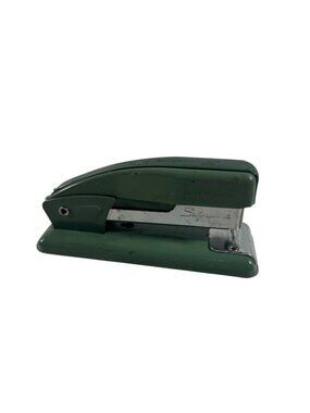 Vintage Swingline 99 Small Desk Stapler Retro Dark Green Finish Works